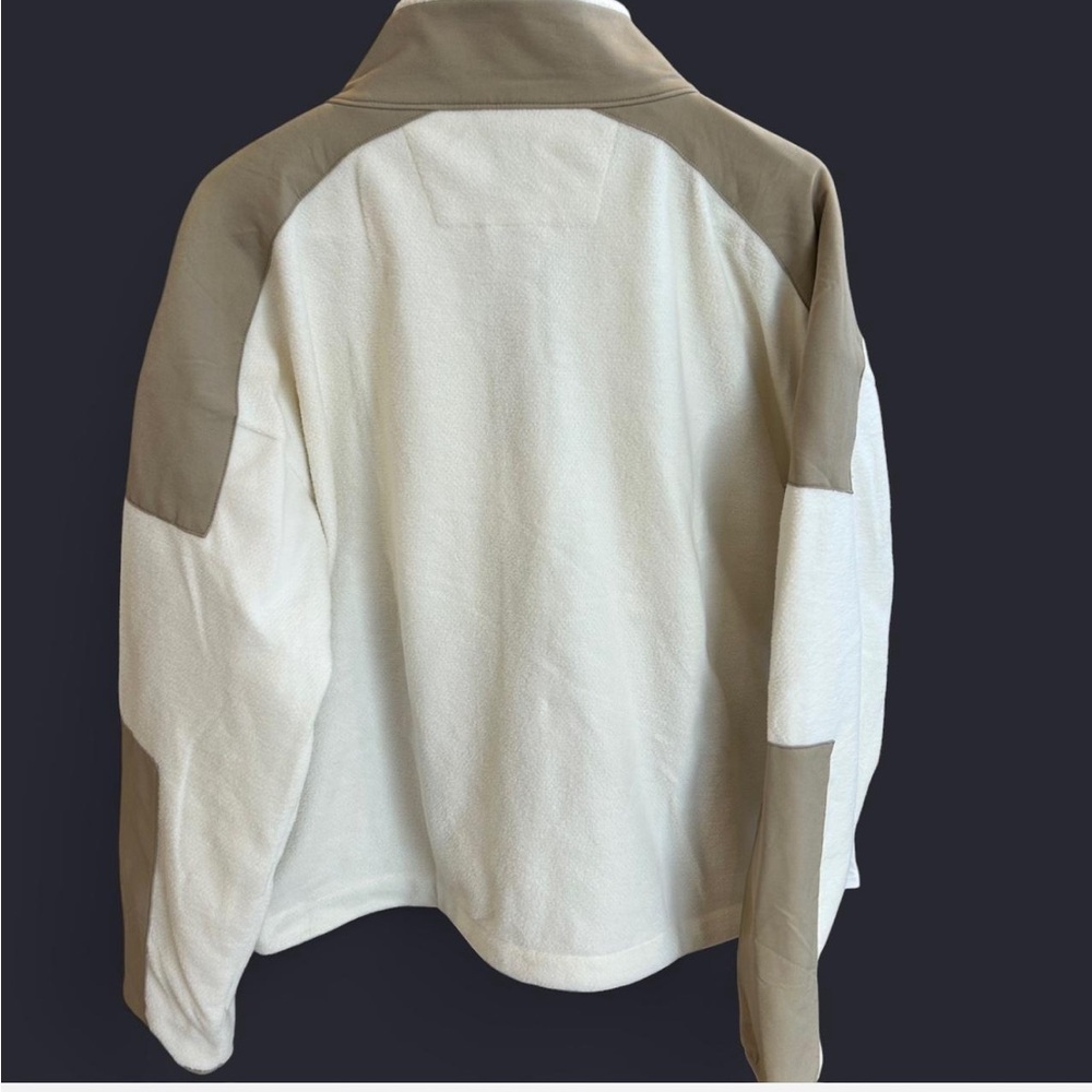 NWT Prana Women's Cream and Tan Fleece Jacket, Size XL - Picture 7 of 8